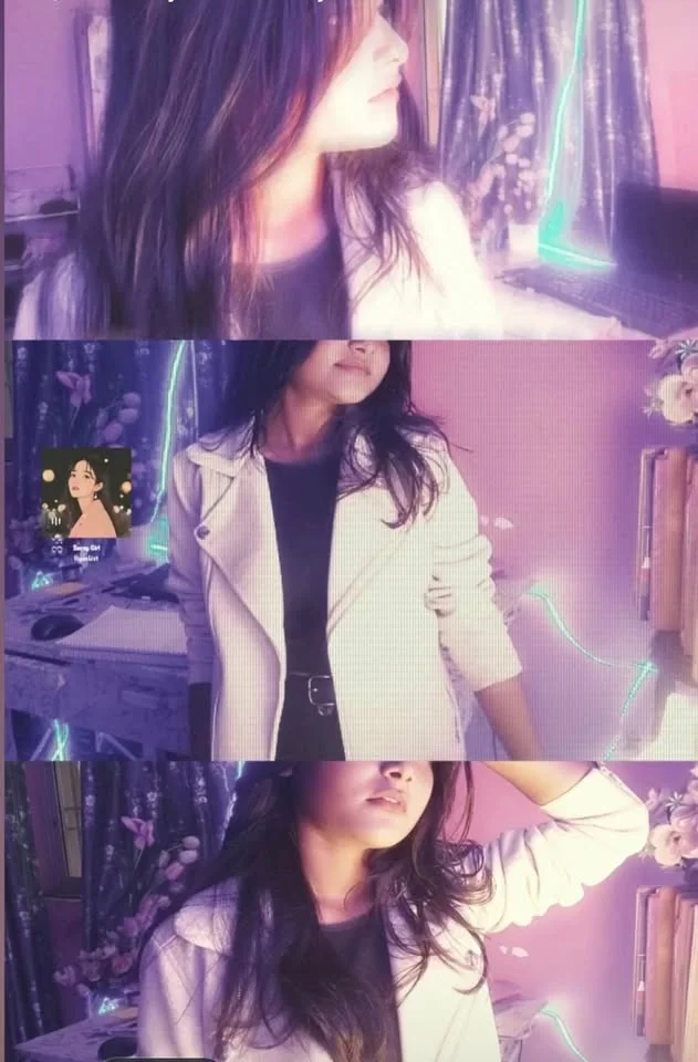 Deep Priya in white jacket
